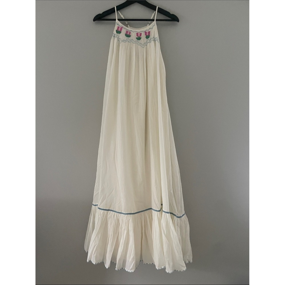 Free People Whisper White Floral Embroidered Maxi Dress OB2270872 Ivory Small - Picture 13 of 13
